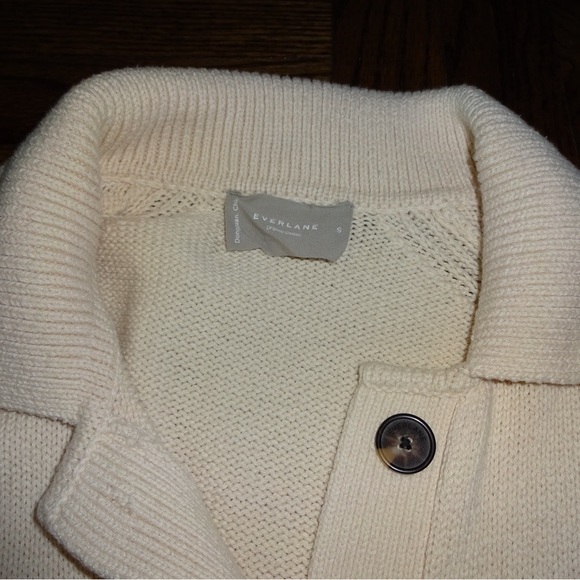 Everlane Cream Button-Up Cardigan - Picture 3 of 4